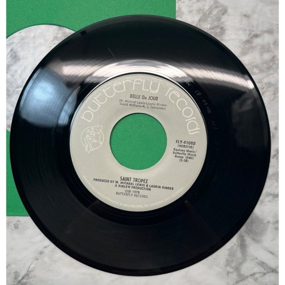 Saint Tropez One More Minute / Belle De Jour 45 Funk 1978 Butterfly Record 41080 - Picture 6 of 6